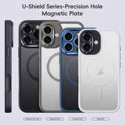 For iPhone 16 Pro Fine Hole Frosted MagSafe Magnetic Phone Case(White)