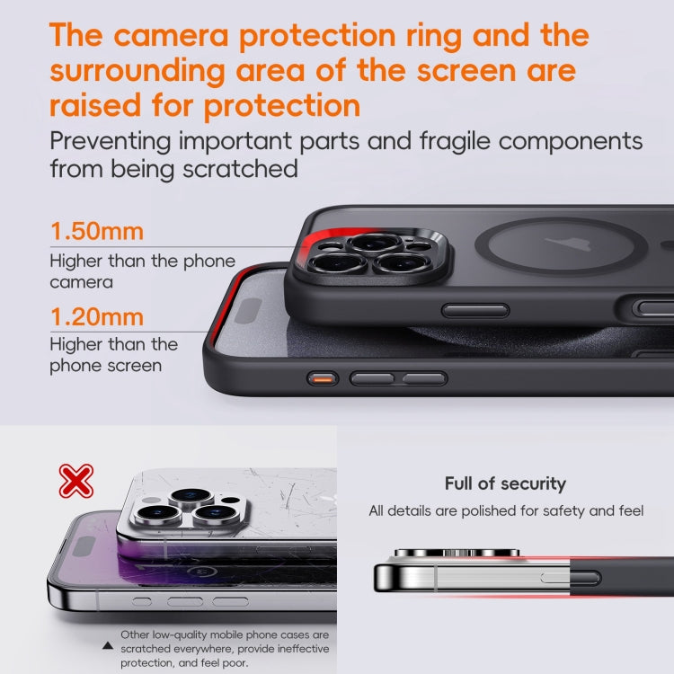 For iPhone 16 Plus Fine Hole Frosted MagSafe Magnetic Phone Case(White)