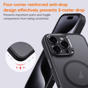 For iPhone 16 Pro Max Fine Hole Frosted MagSafe Magnetic Phone Case(White)