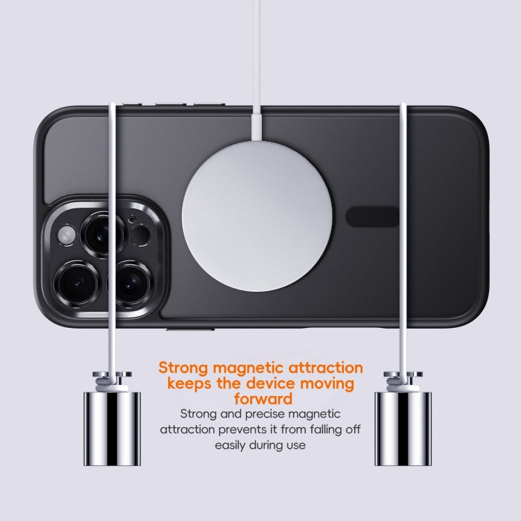 For iPhone 16 Plus Fine Hole Frosted MagSafe Magnetic Phone Case(White)