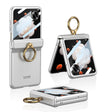 For Honor Magic V Flip GKK Integrated Magnetic Folding Hinge Full Coverage Phone Case with Ring Holder(Silver) - free shipping - PMC Jewellery - Order now!