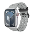 For Apple Watch SE 2023 44mm Ocean Dual-Row Hole Silicone Watch Band(Cloudy Gray) - free shipping - PMc TechLife - Order now!