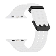 For Apple Watch Ultra 2 49mm Ocean Dual-Row Hole Silicone Watch Band(White)