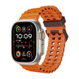 For Apple Watch Ultra 49mm Ocean Dual-Row Hole Silicone Watch Band(Orange) - free shipping - PMc TechLife - Order now!