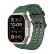 For Apple Watch Ultra 49mm Ocean Dual-Row Hole Silicone Watch Band(Forest Green) - free shipping - PMc TechLife - Order now!