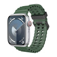 For Apple Watch Series 8 45mm Ocean Dual-Row Hole Silicone Watch Band(Forest Green) - free shipping - PMc TechLife - Order now!