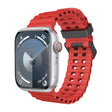 For Apple Watch SE 2022 44mm Ocean Dual-Row Hole Silicone Watch Band(Red) - free shipping - PMc TechLife - Order now!