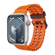 For Apple Watch SE 44mm Ocean Dual-Row Hole Silicone Watch Band(Orange) - free shipping - PMc TechLife - Order now!