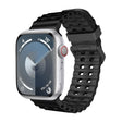 For Apple Watch SE 44mm Ocean Dual-Row Hole Silicone Watch Band(Black) - free shipping - PMc TechLife - Order now!