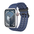 For Apple Watch Series 3 42mm Ocean Dual-Row Hole Silicone Watch Band(Midnight Blue) - free shipping - PMc TechLife - Order now!