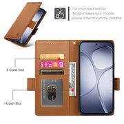 For Redmi K70 Ultra Side Buckle Magnetic Frosted Leather Phone Case(Brown)