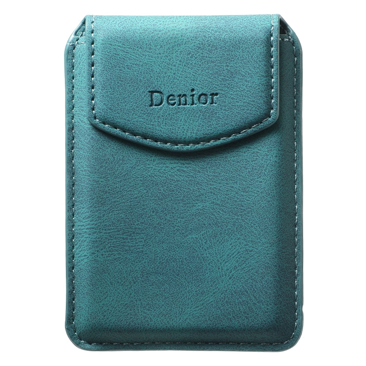 Denior V12 MagSafe Magnetic Phone PU Card Sleeve(Blue)