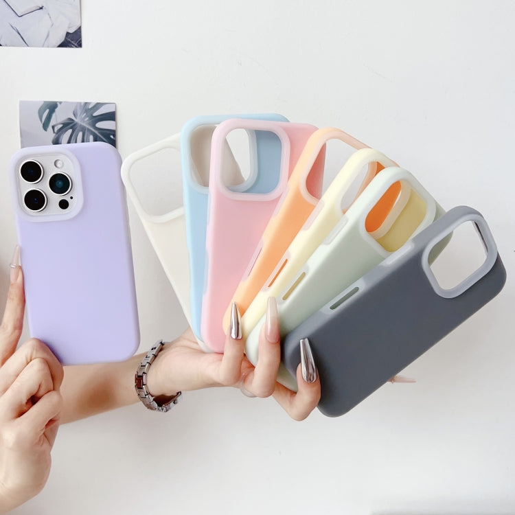 For iPhone 16 Plus PC Hybrid Liquid Silicone Jelly Phone Case(White)
