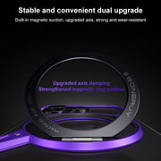 For iPhone 14 Pro Frameless Rotation Holder Magsafe Metal Phone Case(Space Gray)