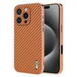 For iPhone 16 Pro Max AZNS Electroplated Edge Carbon Fiber Texture Phone Case(Brown) - iPhone 16 Pro Max Cases by AZNS | Online Shopping South Africa | PMC TechLife | Buy Now Pay Later Mobicred