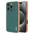For iPhone 16 Pro AZNS Electroplated Edge Carbon Fiber Texture Phone Case(Green) - iPhone 16 Pro Cases by AZNS | Online Shopping South Africa | PMC TechLife | Buy Now Pay Later Mobicred