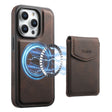 For iPhone 16 Pro Denior D19 Skin Feel MagSafe Detachable Card Slot Phone Case(Brown) - iPhone 16 Pro Cases by Denior | Online Shopping South Africa | PMC TechLife | Buy Now Pay Later Mobicred