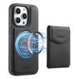 For iPhone 16 Pro Max Denior D20 Skin Feel MagSafe Holder Detachable Card Slot Phone Case(Black) - free shipping - PMC TechLife - Order now!