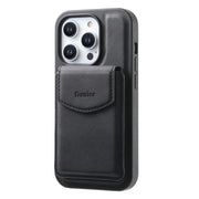 For iPhone 16 Pro Max Denior D20 Skin Feel MagSafe Holder Detachable Card Slot Phone Case(Black)