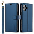For iPhone 16 LC.IMEEKE L2 Series Detachable Magsafe PU Phone Case with Lanyard(Blue) - iPhone 16 Cases by LC.IMEEKE | Online Shopping South Africa | PMC TechLife | Buy Now Pay Later Mobicred