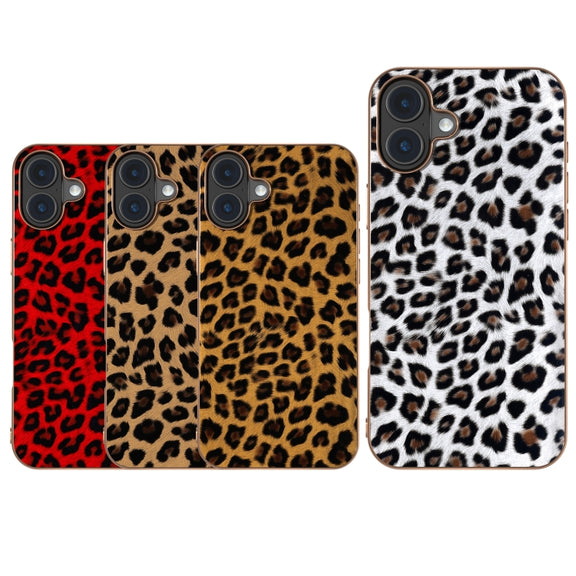 For iPhone 16 Nano Plating Leopard Print Phone Case(Gold)