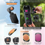 For DJI Osmo Pocket 3 Sunnylife Camera Lens Magnetic Metal Filter, No Impact On Gimbal Reset, Filter:MCUV