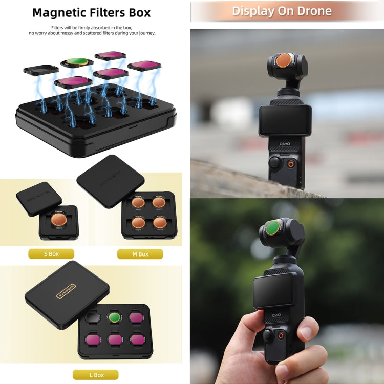 For DJI Osmo Pocket 3 Sunnylife Camera Lens Magnetic Metal Filter, No Impact On Gimbal Reset, Filter:ND8