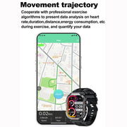 G45 2.01 inch Screen Silicone Strap 10m Water-resistant Smart Watch, Support Flashlight / Bluetooth Call / HRV(Black)