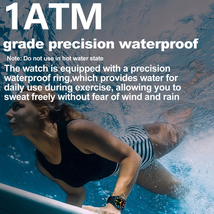 G45 2.01 inch Screen Silicone Strap 10m Water-resistant Smart Watch, Support Flashlight / Bluetooth Call / HRV(Black)