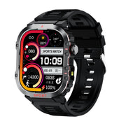 G45 2.01 inch Screen Silicone Strap 10m Water-resistant Smart Watch, Support Flashlight / Bluetooth Call / HRV(Black)
