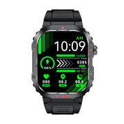 G45 2.01 inch Screen Silicone Strap 10m Water-resistant Smart Watch, Support Flashlight / Bluetooth Call / HRV(Black)