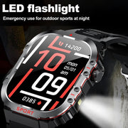 G45 2.01 inch Screen Silicone Strap 10m Water-resistant Smart Watch, Support Flashlight / Bluetooth Call / HRV(Black)