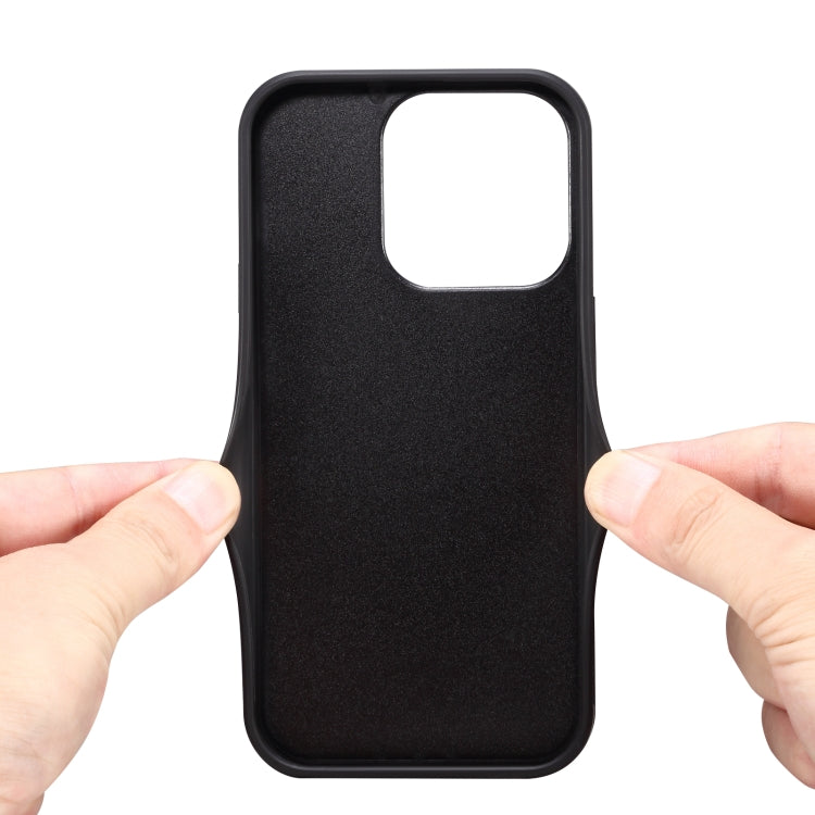 For iPhone 16 Plus Denior D08 PU Single Card Slot Holder Phone Case(Black)
