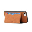 For iPhone 16e Denior D08 PU Single Card Slot Holder Phone Case(Brown) - free shipping - PMC TechLife - Order now!
