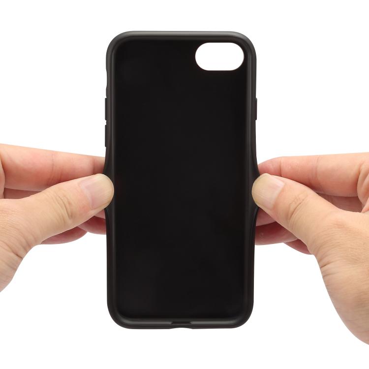 For iPhone 16e Denior D07 DV Elastic Card Slot PU Back Cover Phone Case(Blue)