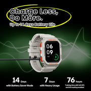 Zeblaze Ares GPS Rugged GPS Smart Watch, Support Heart Rate / Pulse Ox Blood Oxygen(Moon White)