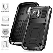 For iPhone 16 Pro Max R-JUST Life Water-resistant Dustproof Shockproof Phone Case(Black)