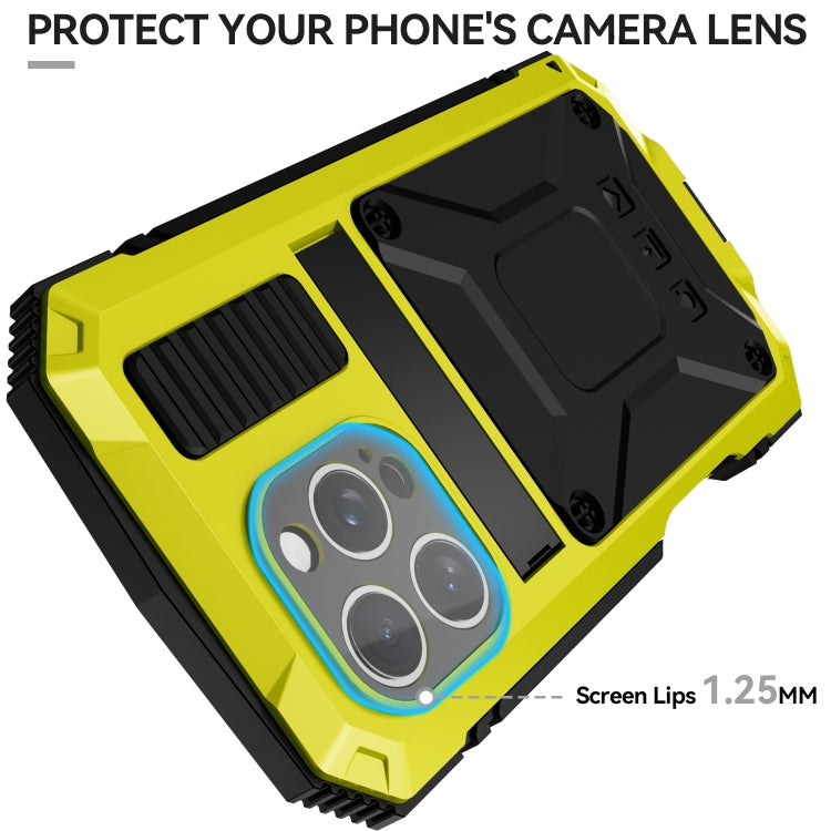 For iPhone 16 Pro Max R-JUST Life Water-resistant Dustproof Shockproof Phone Case(Yellow)
