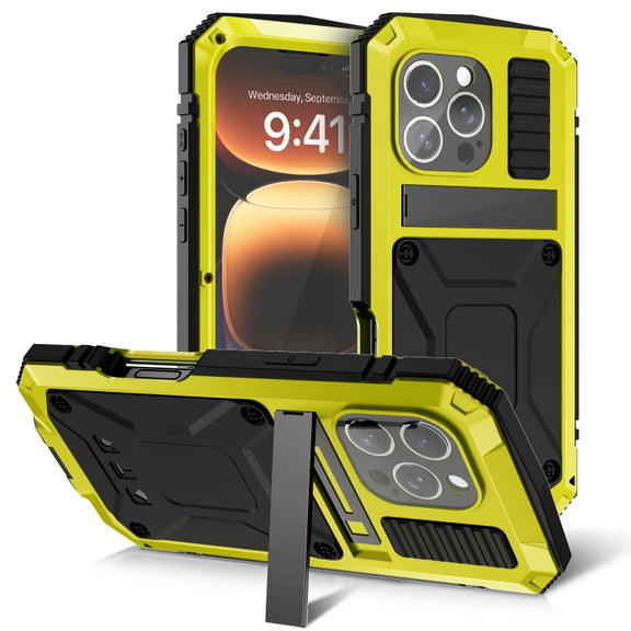 For iPhone 16 Pro Max R-JUST Life Water-resistant Dustproof Shockproof Phone Case(Yellow)