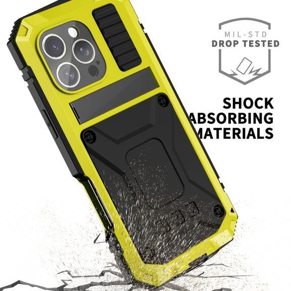 For iPhone 16 Pro Max R-JUST Life Water-resistant Dustproof Shockproof Phone Case(Yellow)