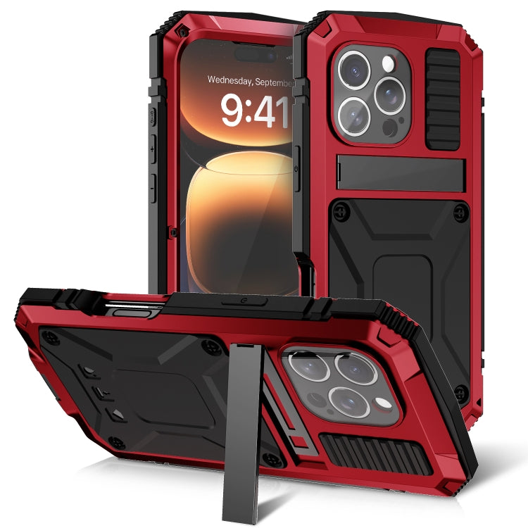 For iPhone 16 Pro R-JUST Life Water-resistant Dustproof Shockproof Phone Case(Red)