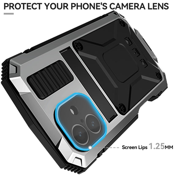 For iPhone 16 Plus R-JUST Life Water-resistant Dustproof Shockproof Phone Case(Silver)