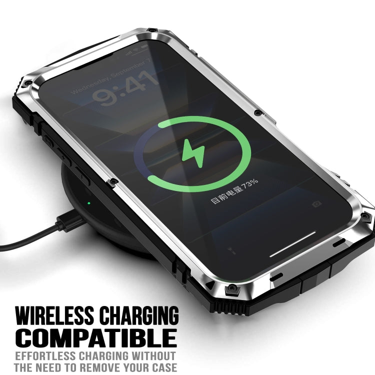 For iPhone 16 Plus R-JUST Life Water-resistant Dustproof Shockproof Phone Case(Silver)