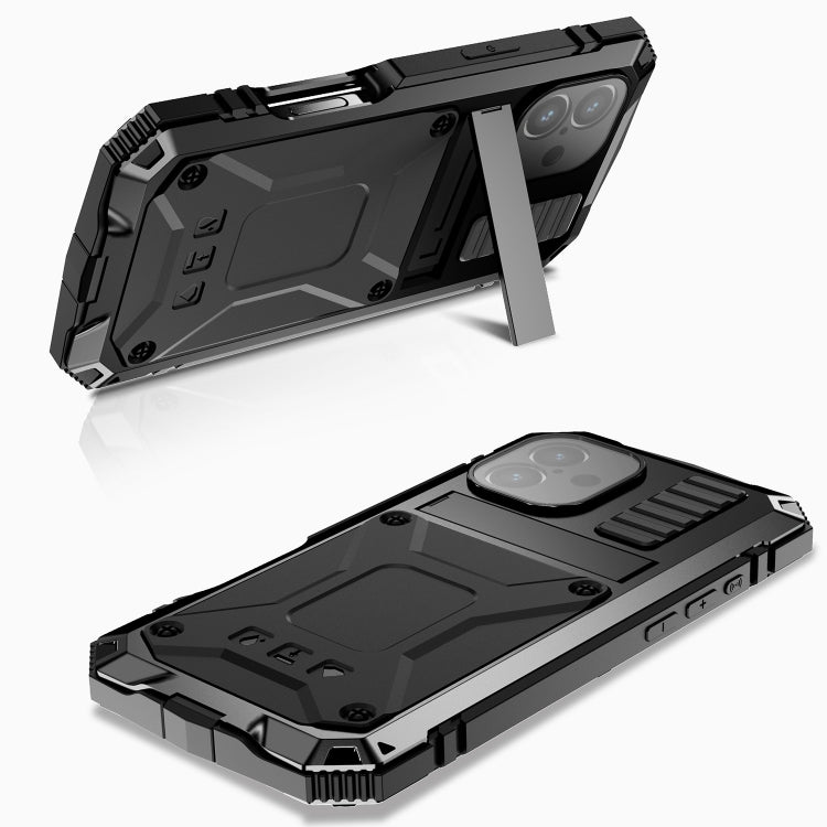 For iPhone 16 R-JUST Life Water-resistant Dustproof Shockproof Phone Case(Black)