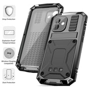 For iPhone 16 R-JUST Life Water-resistant Dustproof Shockproof Phone Case(Black)