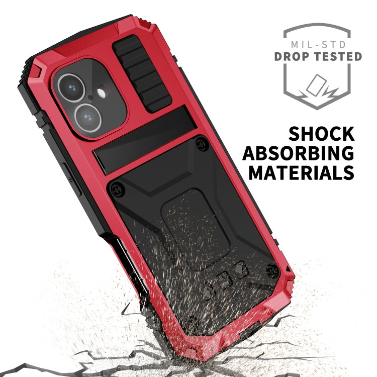 For iPhone 16 R-JUST Life Water-resistant Dustproof Shockproof Phone Case(Red)