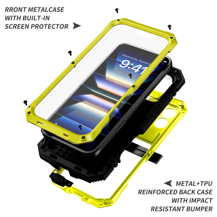 For iPhone 16 R-JUST Life Water-resistant Dustproof Shockproof Phone Case(Yellow)