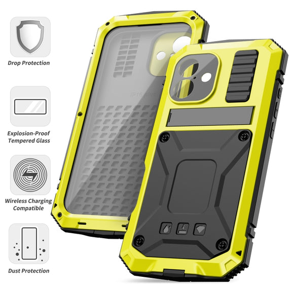 For iPhone 16 R-JUST Life Water-resistant Dustproof Shockproof Phone Case(Yellow)
