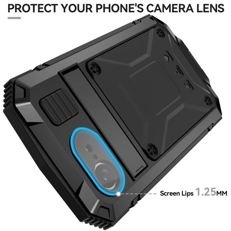 For iPhone 16e R-JUST Life Water-resistant Dustproof Shockproof Phone Case(Black)
