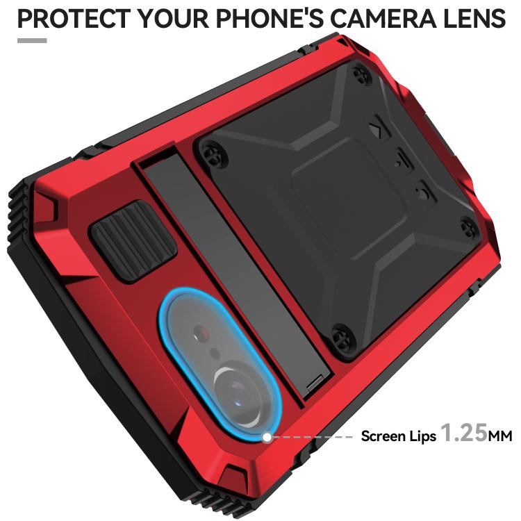 For iPhone 16e R-JUST Life Water-resistant Dustproof Shockproof Phone Case(Red)